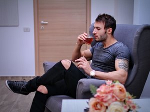White gay cutehugecalvin1 strap